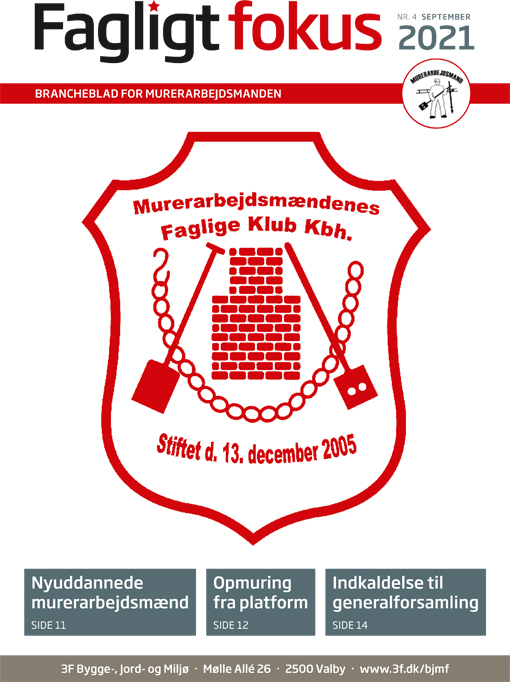 Fagligt Fokus nr. 4 2021 Brancheblad Murerarbejdsmanden